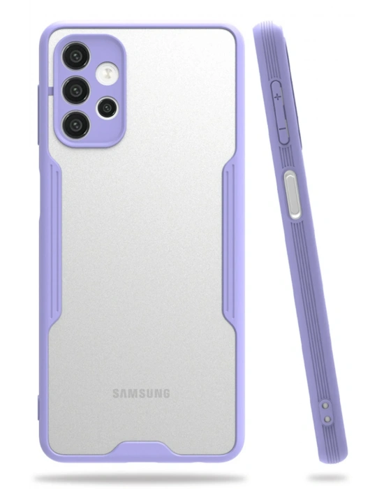 Newface Samsung Galaxy A52 Kılıf Platin Silikon - Lila
