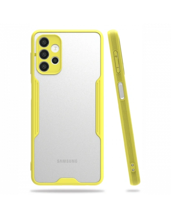 Newface Samsung Galaxy A52 Kılıf Platin Silikon - Sarı