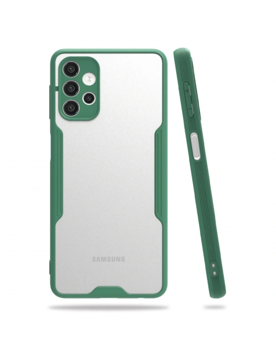 Newface Samsung Galaxy A52 Kılıf Platin Silikon - Yeşil