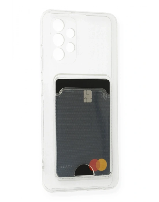 Newface Samsung Galaxy A53 5G Kılıf Kart Şeffaf Silikon - Şeffaf