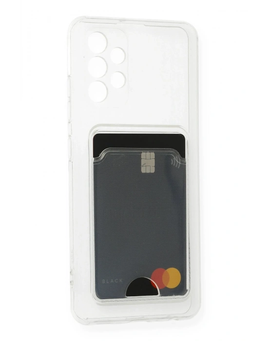 Newface Samsung Galaxy A53 5G Kılıf Kart Şeffaf Silikon - Şeffaf