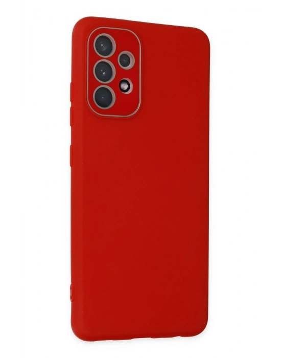 Newface Samsung Galaxy A53 5G Kılıf Lansman Glass Kapak - Kırmızı