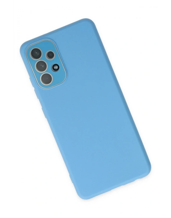 Newface Samsung Galaxy A53 5G Kılıf Lansman Glass Kapak - Mavi