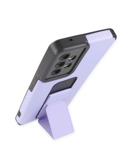 Newface Samsung Galaxy A53 5G Kılıf Mega Standlı Silikon - Lila