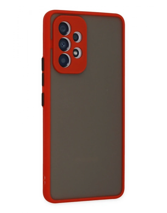 Newface Samsung Galaxy A53 5G Kılıf Montreal Silikon Kapak - Kırmızı