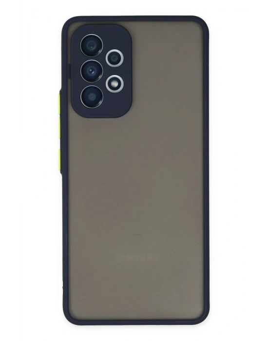 Newface Samsung Galaxy A53 5G Kılıf Montreal Silikon Kapak - Lacivert