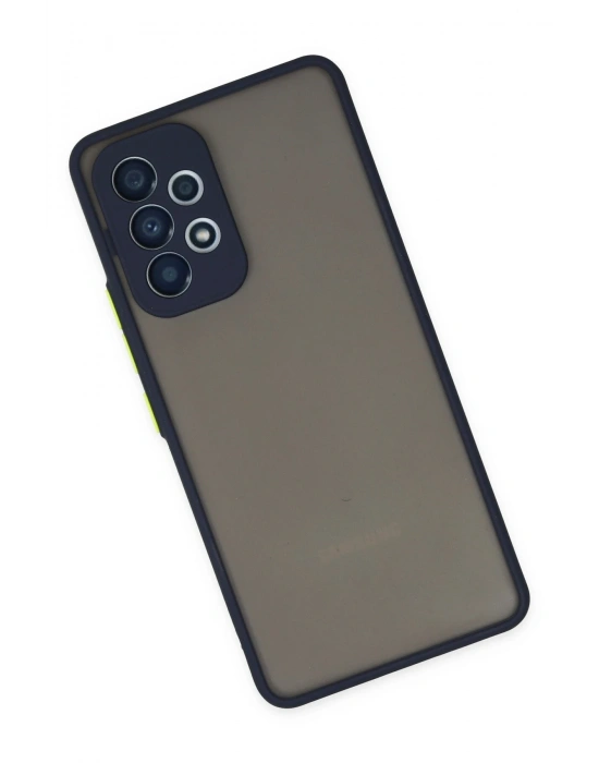 Newface Samsung Galaxy A53 5G Kılıf Montreal Silikon Kapak - Lacivert