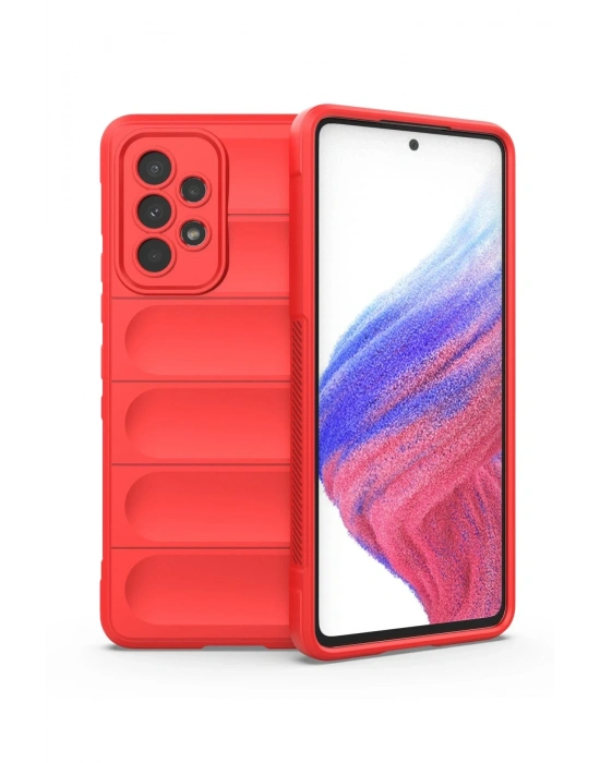 Newface Samsung Galaxy A53 5G Kılıf Optimum Silikon - Kırmızı