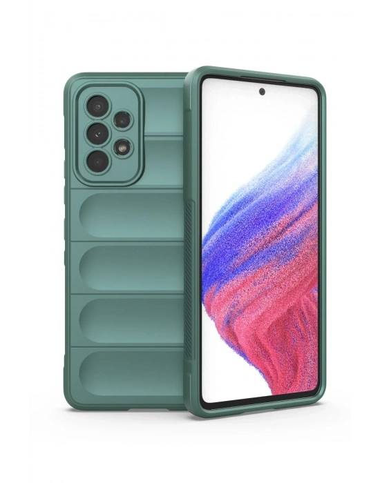 Newface Samsung Galaxy A53 5G Kılıf Optimum Silikon - Koyu Yeşil