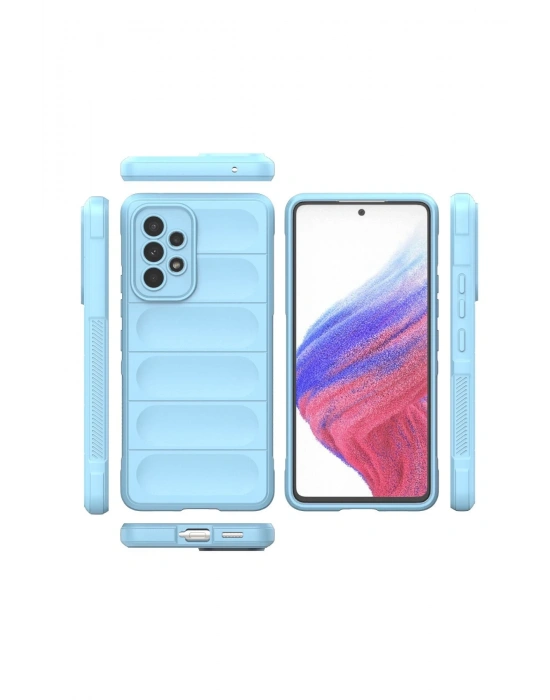 Newface Samsung Galaxy A53 5G Kılıf Optimum Silikon - Sky Blue