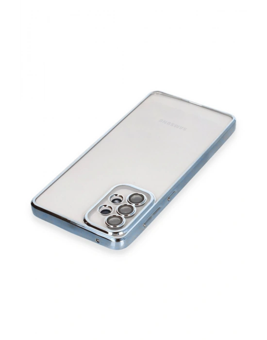 Newface Samsung Galaxy A53 5G Kılıf Razer Lensli Silikon - Açık Mavi