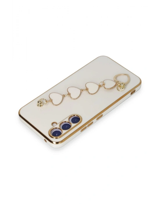 Newface Samsung Galaxy A54 5G Kılıf Esila Silikon - Beyaz