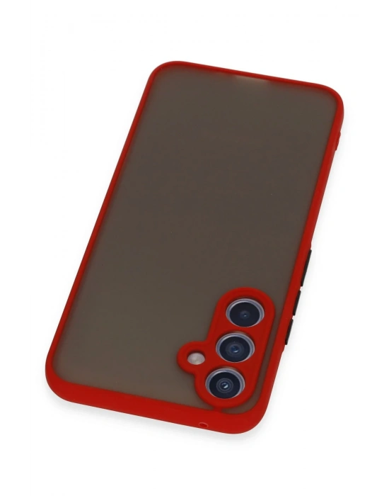 Newface Samsung Galaxy A54 5G Kılıf Montreal Silikon Kapak - Kırmızı