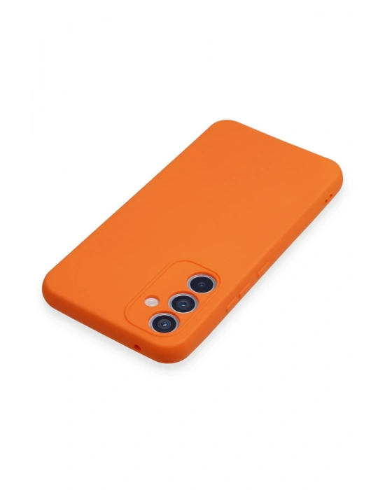 Newface Samsung Galaxy A54 5G Kılıf Nano içi Kadife Silikon - Turuncu