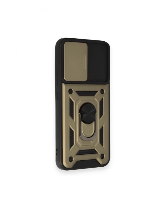 Newface Samsung Galaxy A54 5G Kılıf Pars Lens Yüzüklü Silikon - Gold