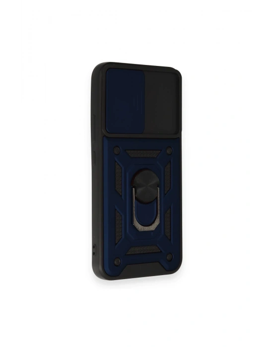 Newface Samsung Galaxy A54 5G Kılıf Pars Lens Yüzüklü Silikon - Lacivert