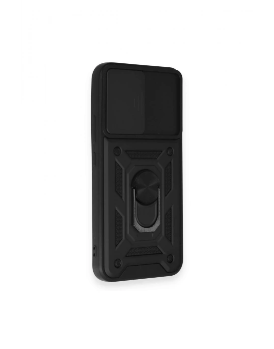 Newface Samsung Galaxy A54 5G Kılıf Pars Lens Yüzüklü Silikon - Siyah