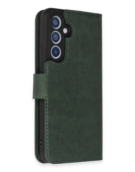 Newface Samsung Galaxy A54 5G Kılıf Trend S Plus Kapaklı Kılıf - Yeşil