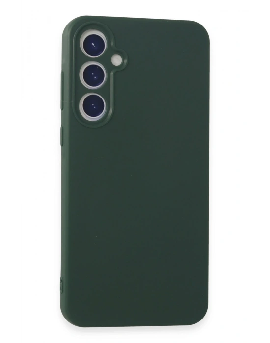 Newface Samsung Galaxy A55 5G Kılıf First Silikon - Koyu Yeşil