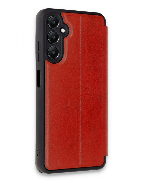 Newface Samsung Galaxy A55 5G Kılıf Flip Cover - Kırmızı