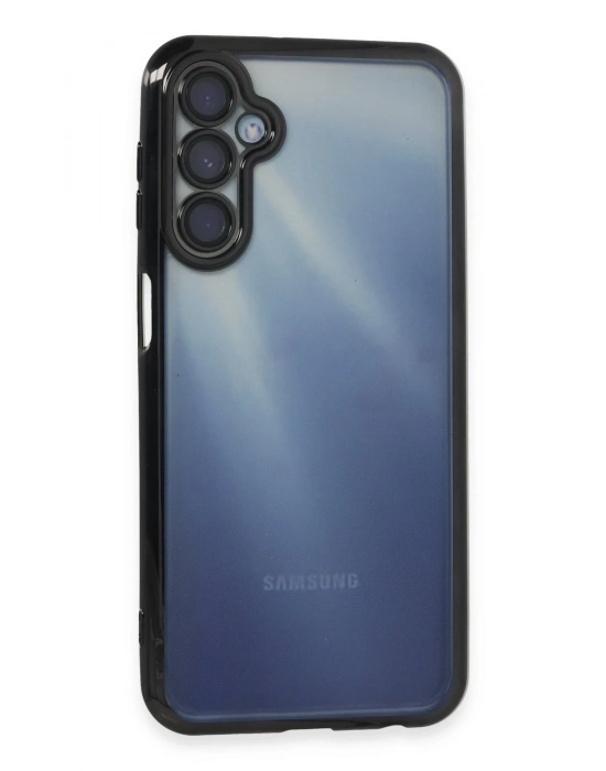 Newface Samsung Galaxy A55 5G Kılıf Razer Lensli Silikon - Siyah