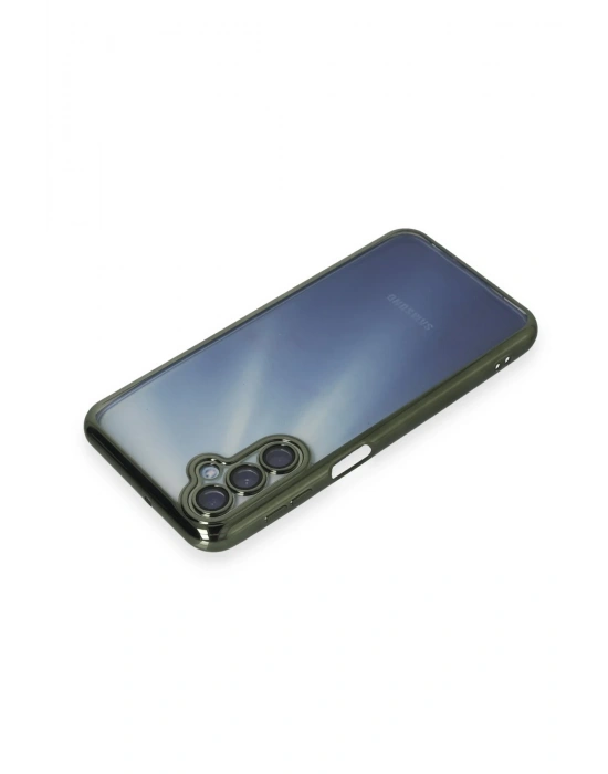 Newface Samsung Galaxy A55 5G Kılıf Razer Lensli Silikon - Yeşil