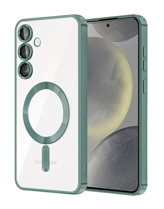 Newface Samsung Galaxy A55 5G Kross Magneticsafe Kapak - Koyu Yeşil