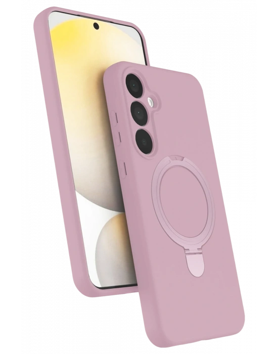 Newface Samsung Galaxy A55 5G Regal Magsafe Standlı Kapak - Açık Pembe