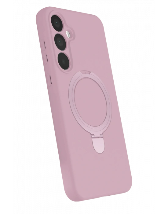 Newface Samsung Galaxy A55 5G Regal Magsafe Standlı Kapak - Açık Pembe
