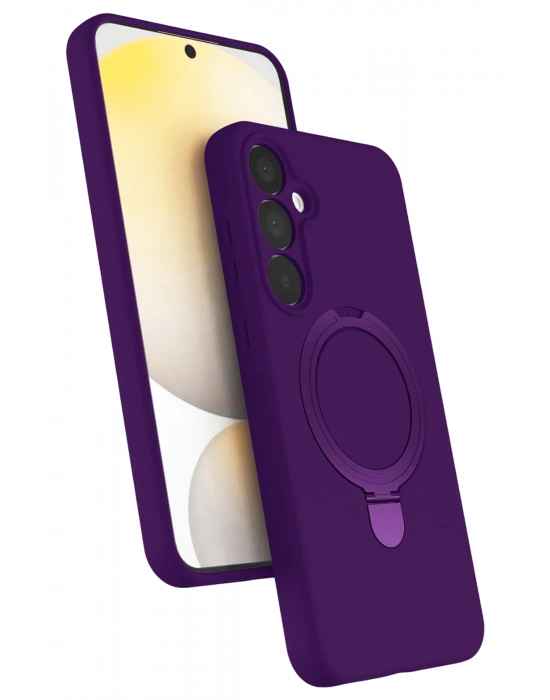 Newface Samsung Galaxy A55 5G Regal Magsafe Standlı Kapak - Derin Mor