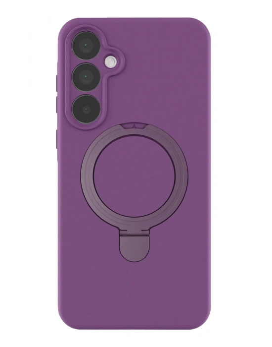 Newface Samsung Galaxy A55 5G Regal Magsafe Standlı Kapak - Derin Mor