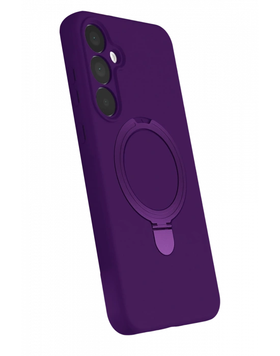 Newface Samsung Galaxy A55 5G Regal Magsafe Standlı Kapak - Derin Mor