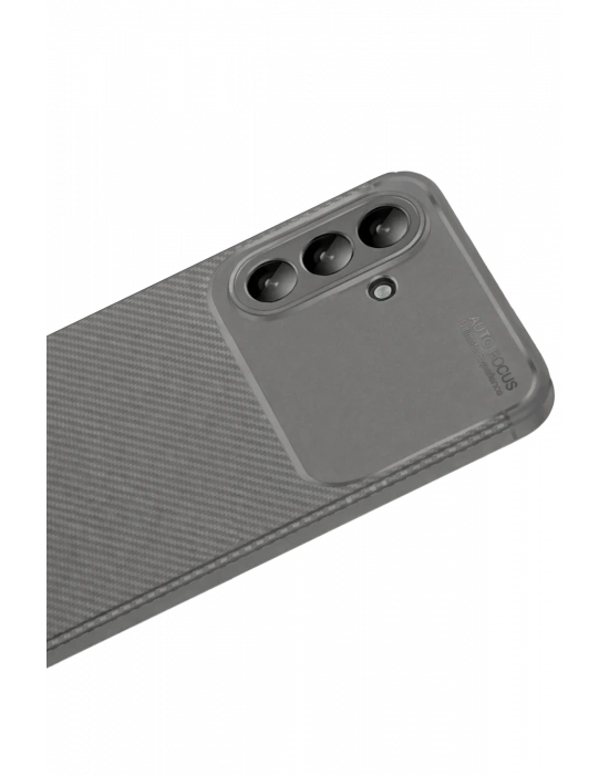 Newface Samsung Galaxy A56 Kılıf Auto Focus Karbon Kapak - Gri