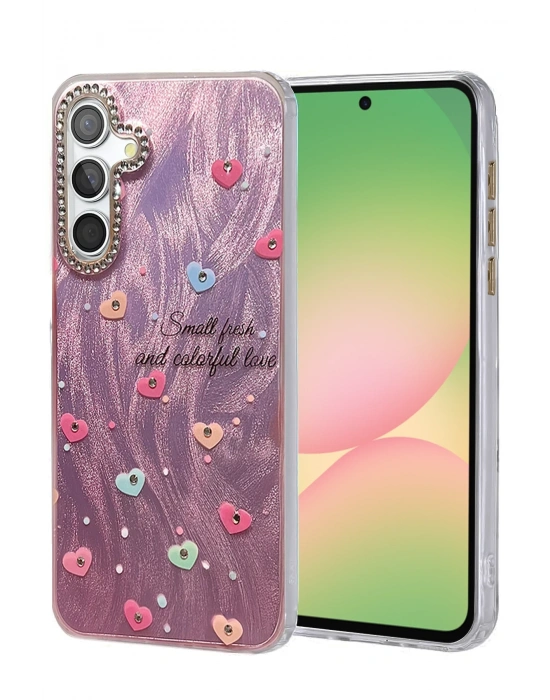 Newface Samsung Galaxy A56 Kılıf Blade Aynalı Desenli Kapak - Desen 8