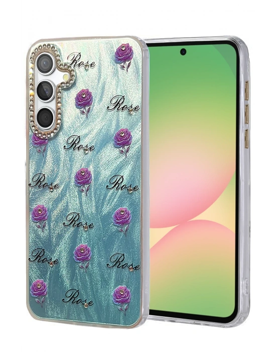 Newface Samsung Galaxy A56 Kılıf Blade Aynalı Desenli Kapak - Desen 9