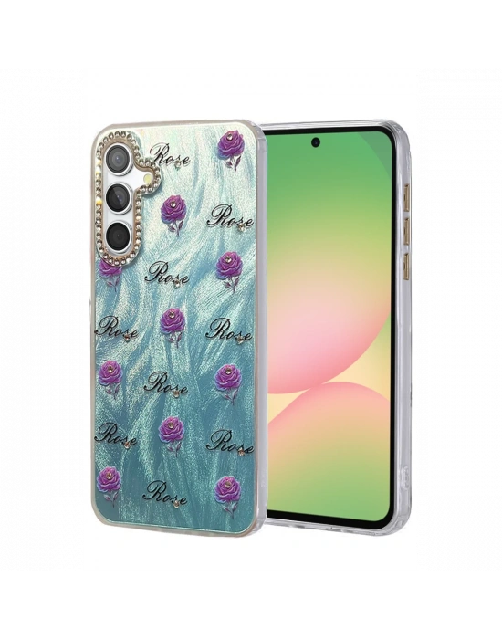 Newface Samsung Galaxy A56 Kılıf Blade Aynalı Desenli Kapak - Desen 9