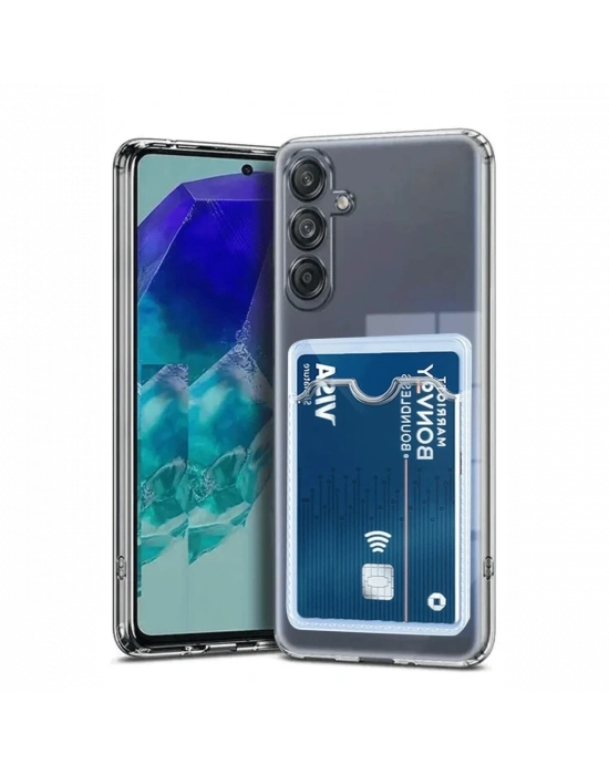 Newface Samsung Galaxy A56 Kılıf Kart Şeffaf Silikon - Şeffaf