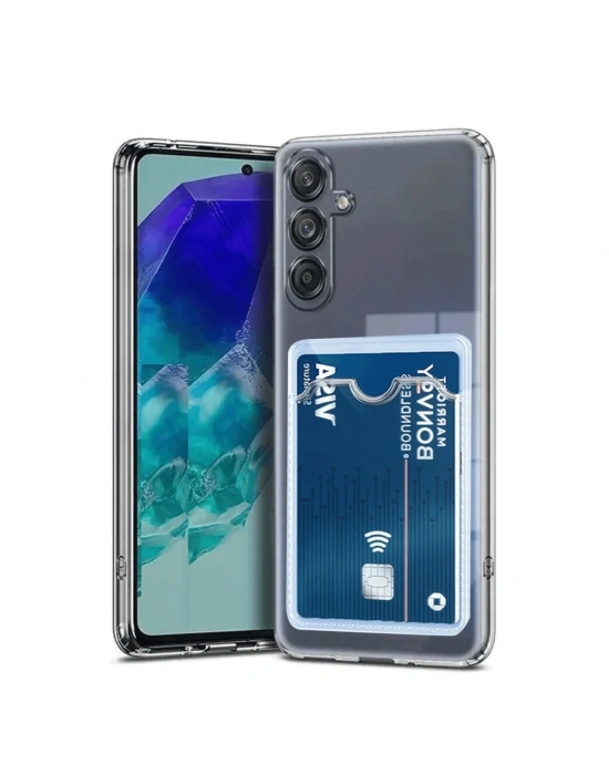 Newface Samsung Galaxy A56 Kılıf Kart Şeffaf Silikon - Şeffaf