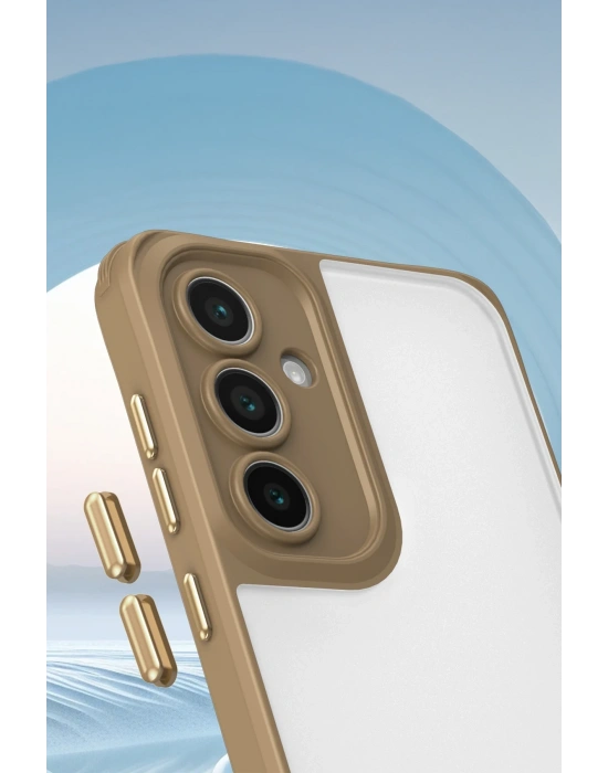 Newface Samsung Galaxy A56 Kılıf Penta Silikon Kılıf - Çöl Titanyum