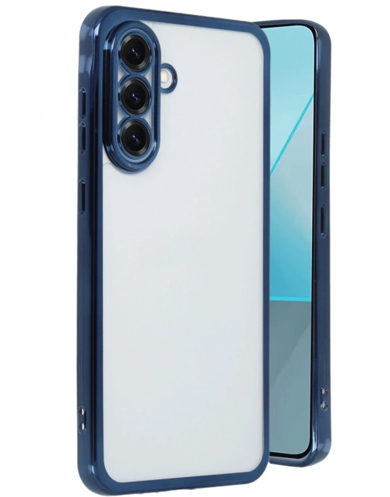 Newface Samsung Galaxy A56 Kılıf Razer Lensli Silikon - Lacivert