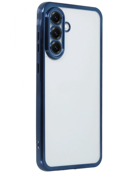 Newface Samsung Galaxy A56 Kılıf Razer Lensli Silikon - Lacivert