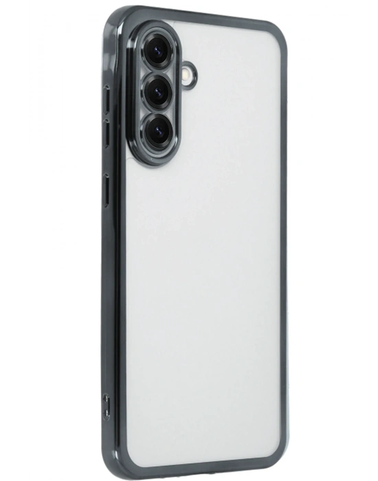 Newface Samsung Galaxy A56 Kılıf Razer Lensli Silikon - Siyah