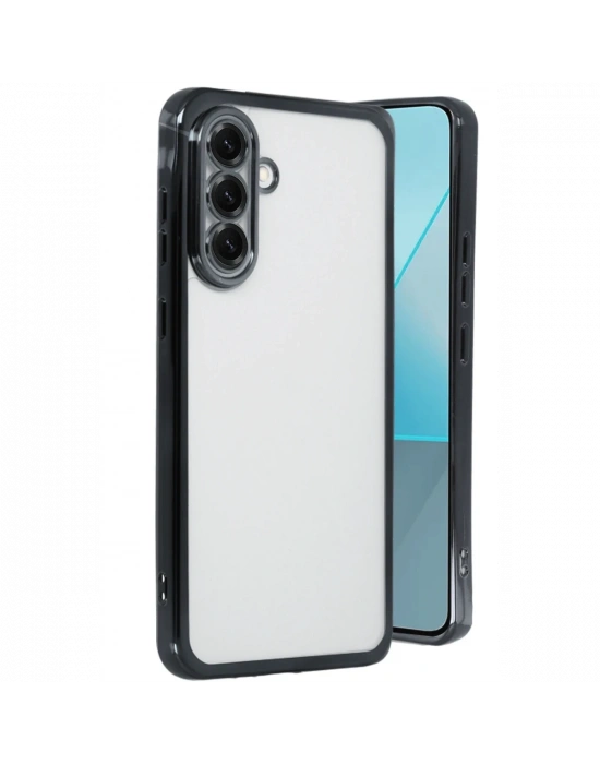 Newface Samsung Galaxy A56 Kılıf Razer Lensli Silikon - Siyah