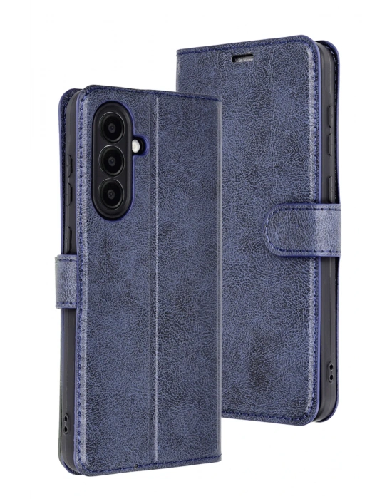 Newface Samsung Galaxy A56 Kılıf Trend S Plus Kapaklı Kılıf - Lacivert