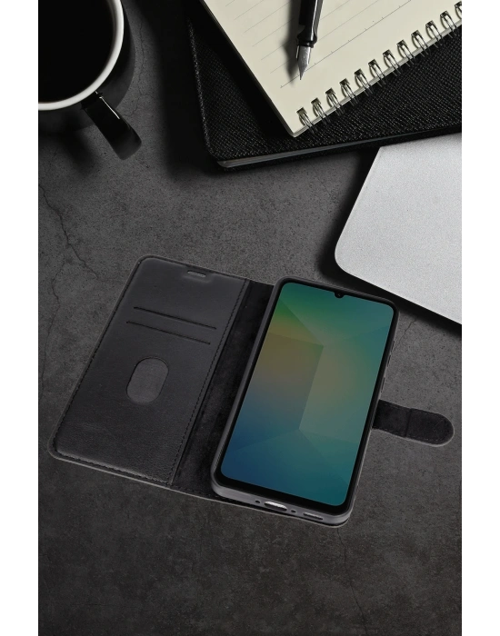 Newface Samsung Galaxy A56 Kılıf Trend S Plus Kapaklı Kılıf - Siyah