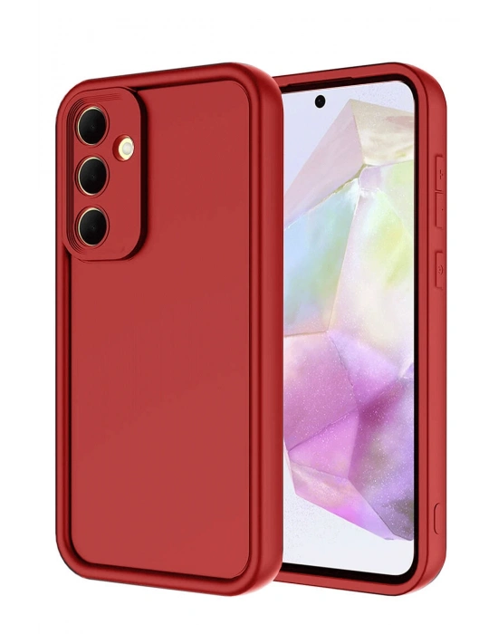 Newface Samsung Galaxy A56 Kılıf Viera Silikon - Kırmızı