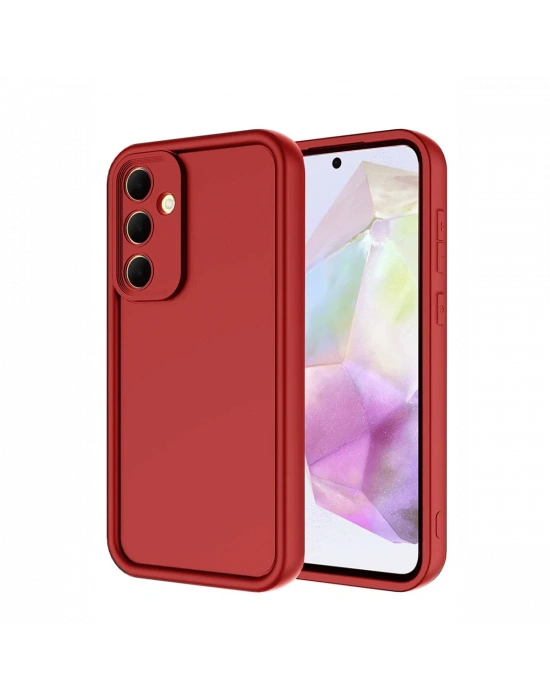 Newface Samsung Galaxy A56 Kılıf Viera Silikon - Kırmızı