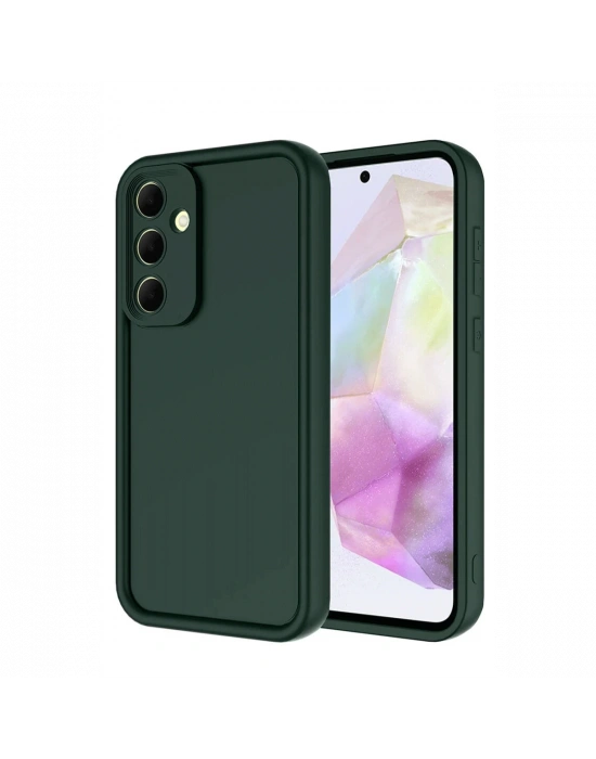 Newface Samsung Galaxy A56 Kılıf Viera Silikon - Koyu Yeşil