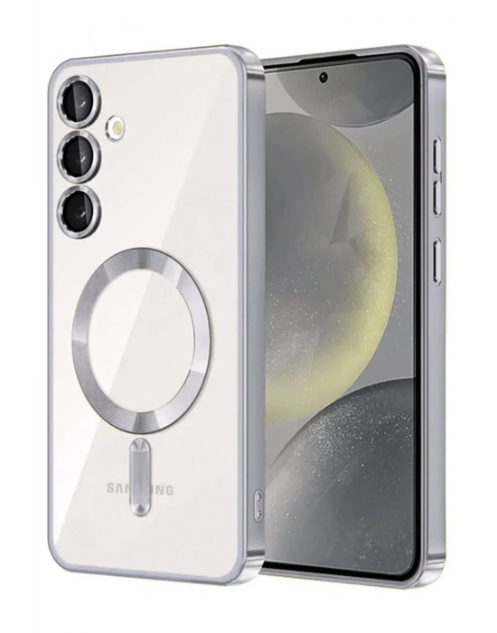 Newface Samsung Galaxy A56 Kross Magneticsafe Kapak - Gümüş