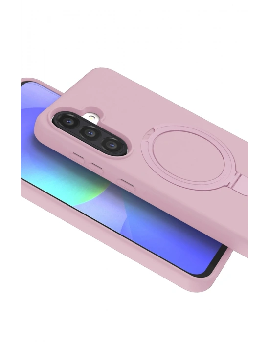 Newface Samsung Galaxy A56 Regal Magsafe Standlı Kapak - Açık Pembe